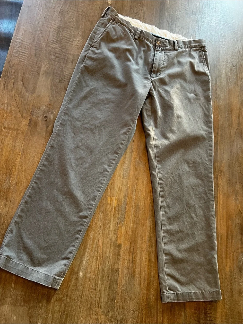 Men's Casual Cotton Ralph Lauren Polo Chinos in Gray